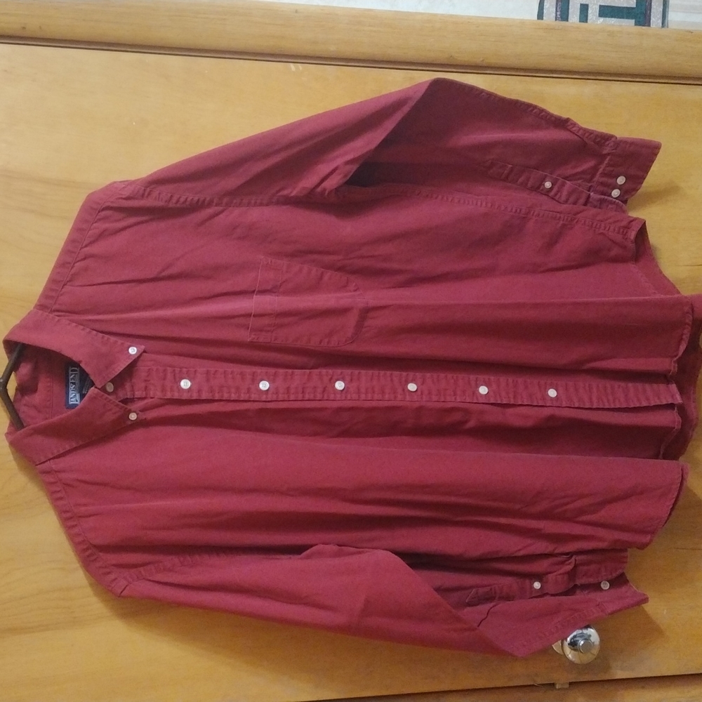 Lands' End Long Sleeve Button Down Size L. 16 - 16 1/2